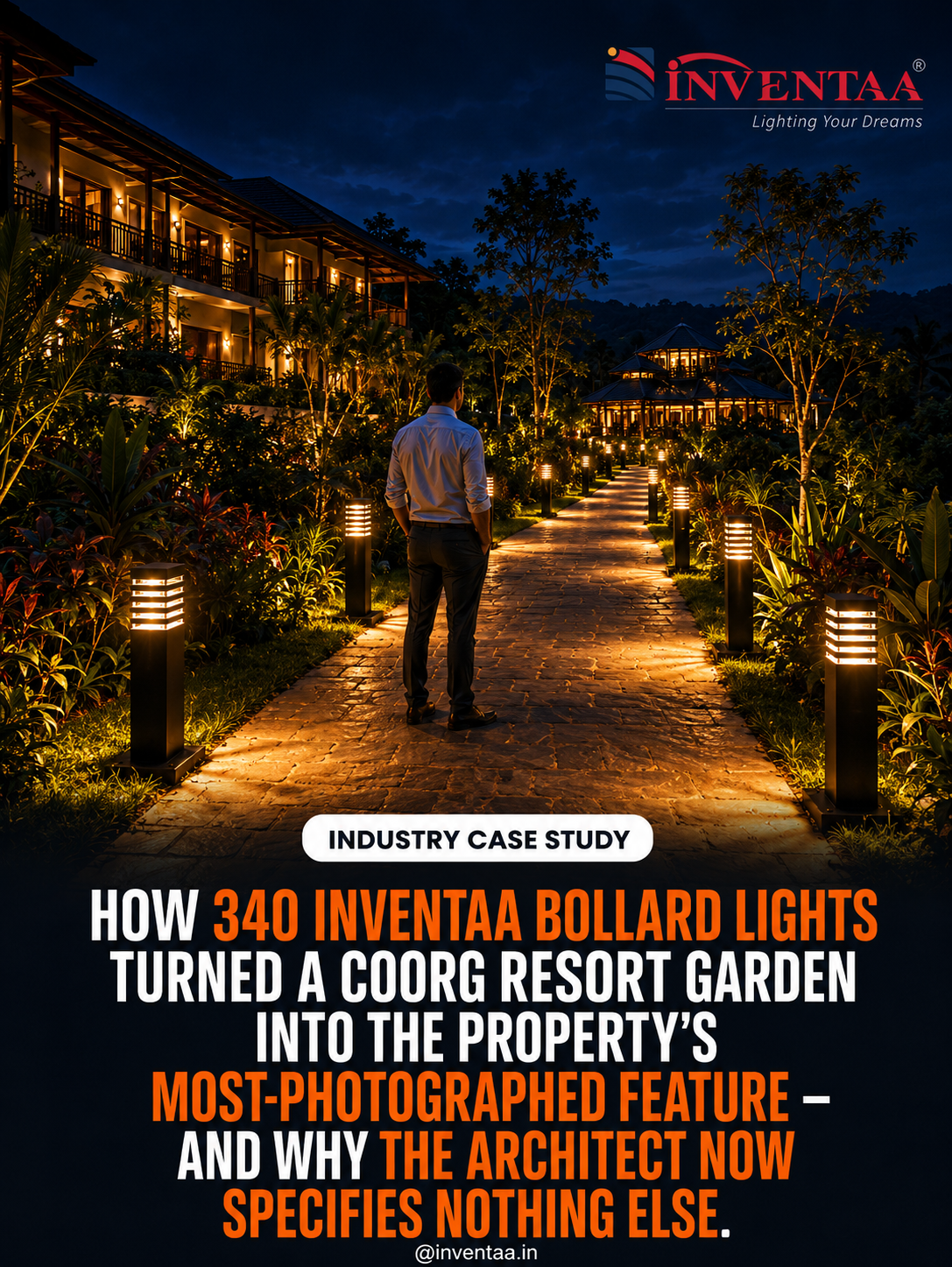Inventaa Led Lights Facebook ad: Outdoor lighting built for Indian projects