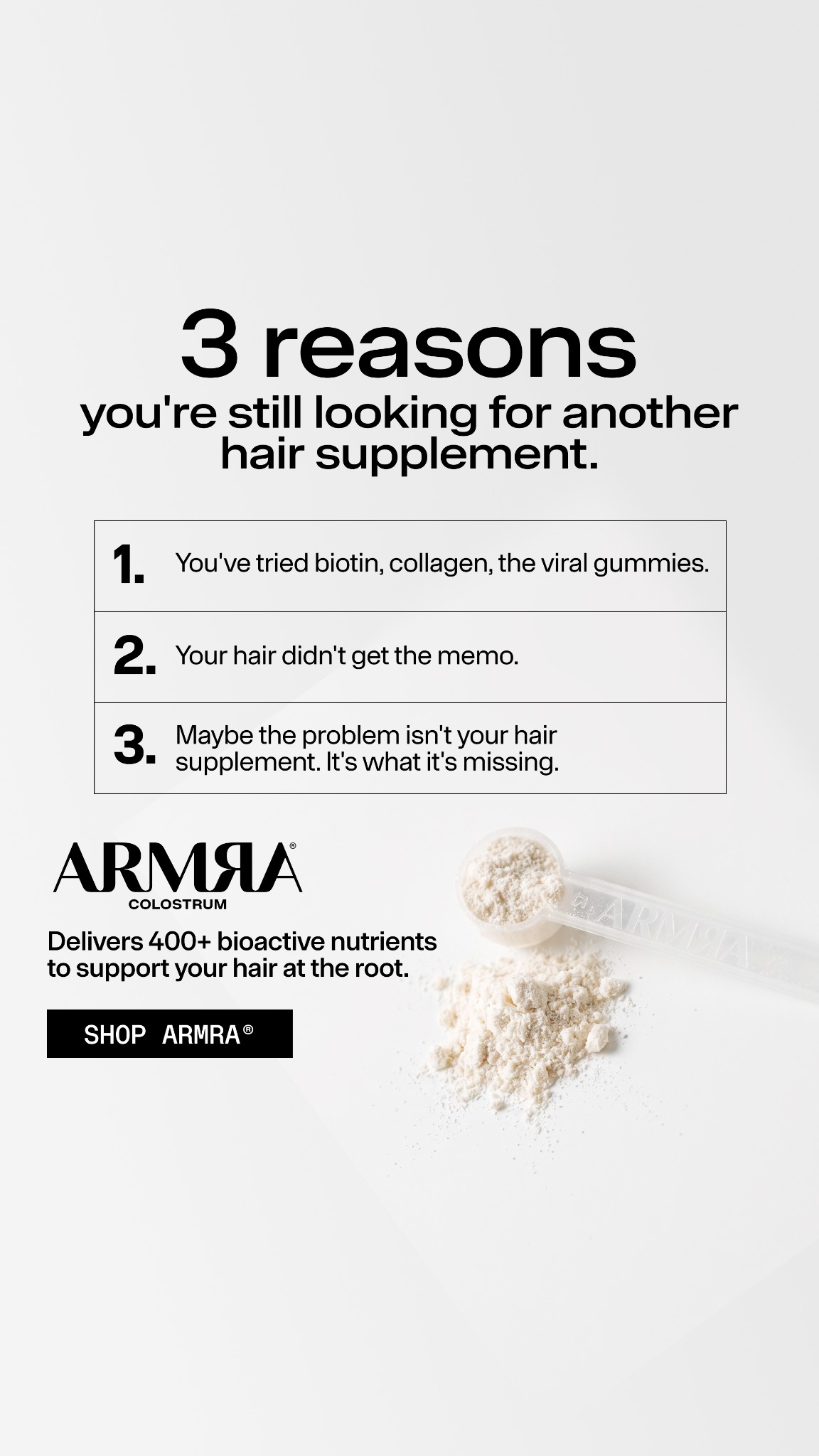 ARMRA Facebook ad