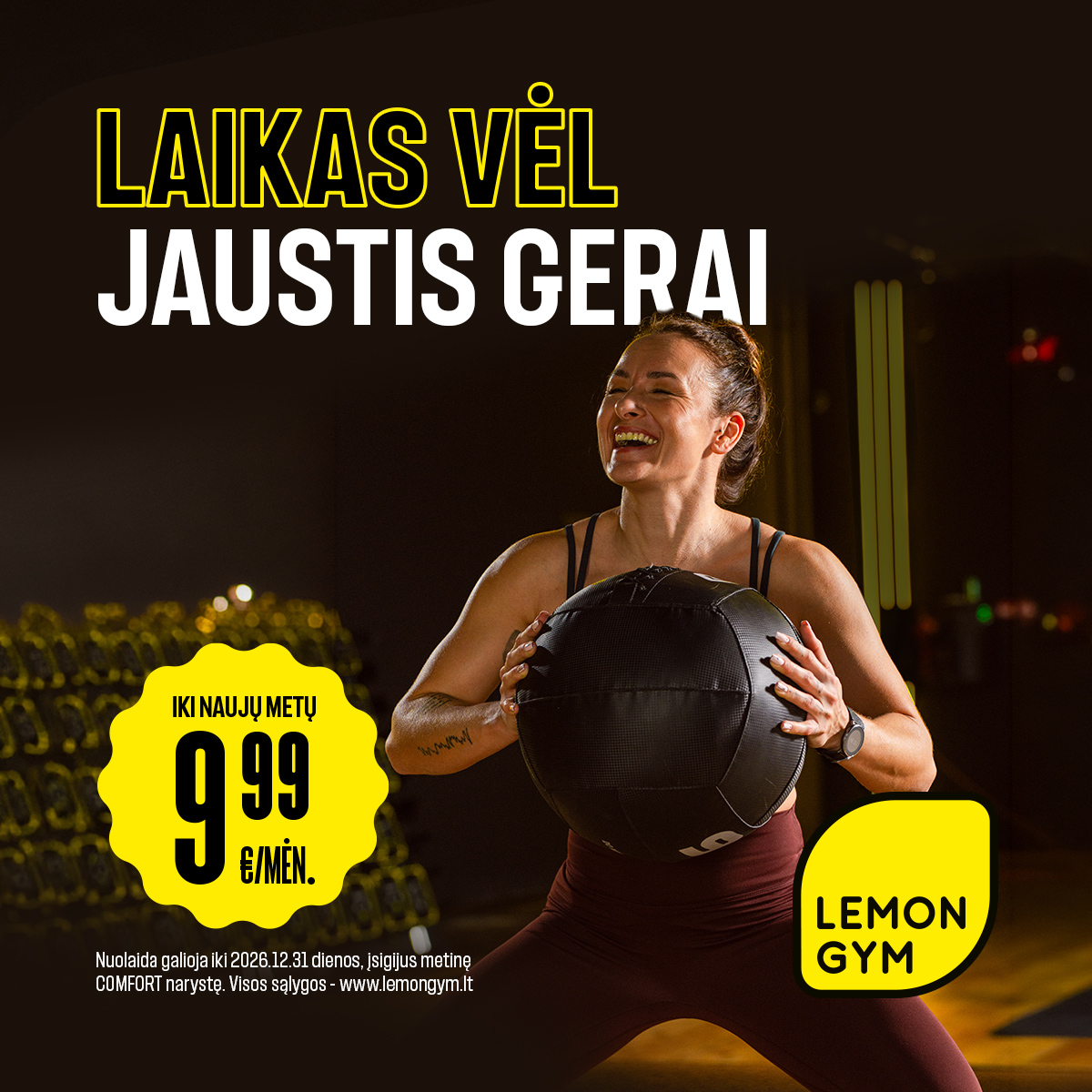 LEMON GYM LT Facebook ad from Sep 1, 2026