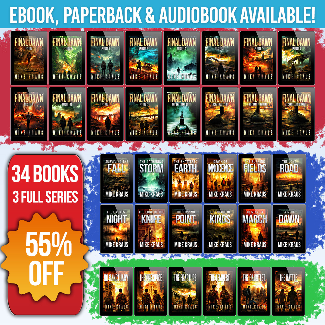 Mike Kraus Facebook ad: eBooks, paperbacks & audiobooks available!