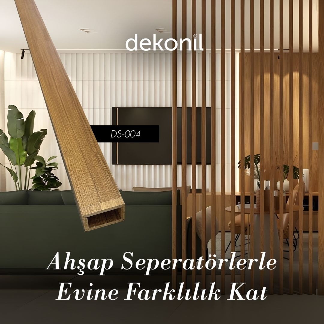 dekonilcom Facebook ad: Estetik Ayrılık, Ahşap Seperatör Dekorasyonu!