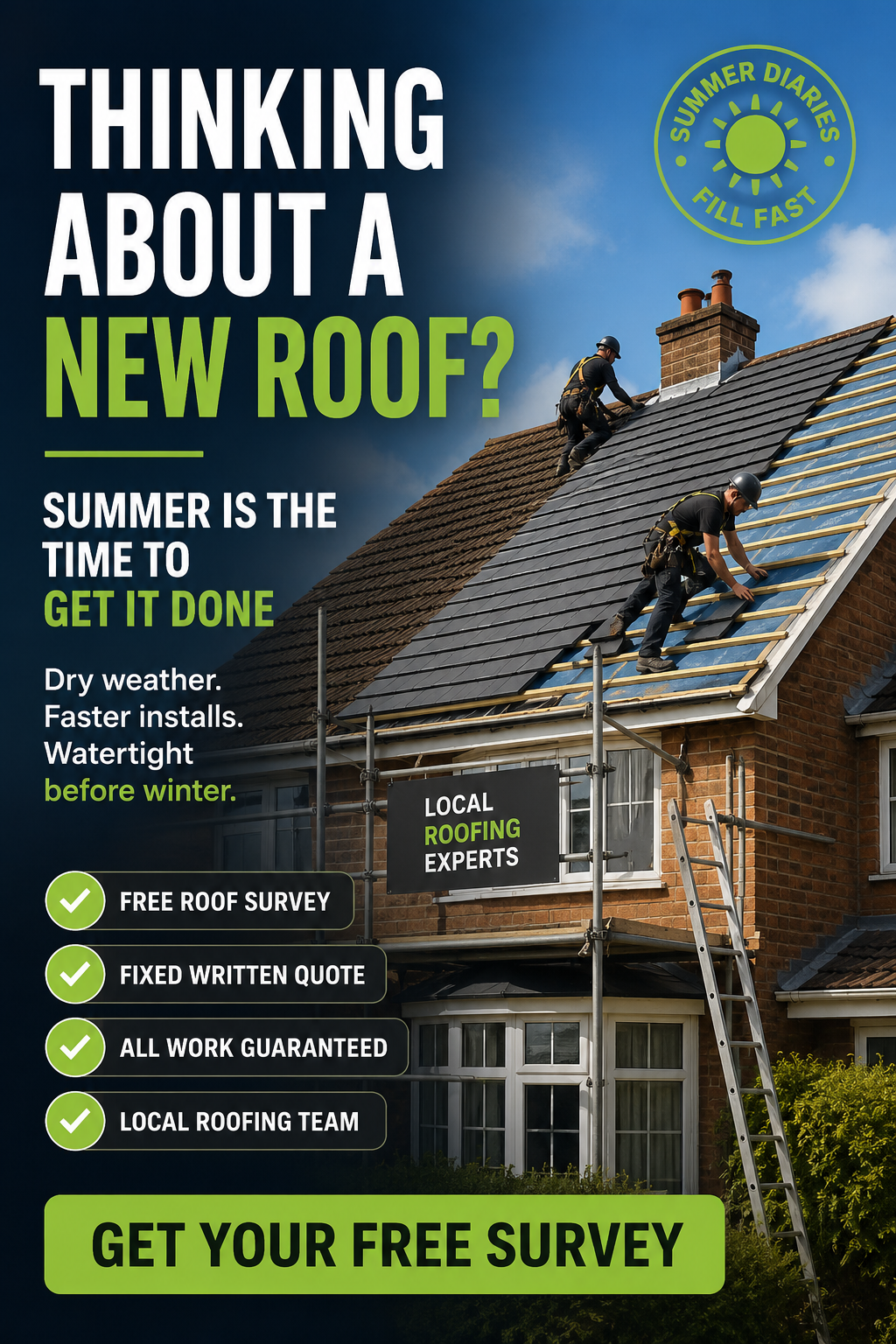 JA Roofing & Construction Ashford Facebook ad