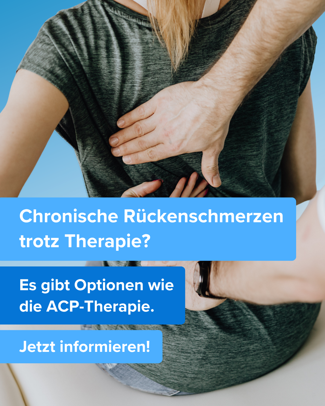 ACP-Therapie - Natürlich gegen Schmerzen Facebook ad: Rückenschmerzen gezielter behandeln