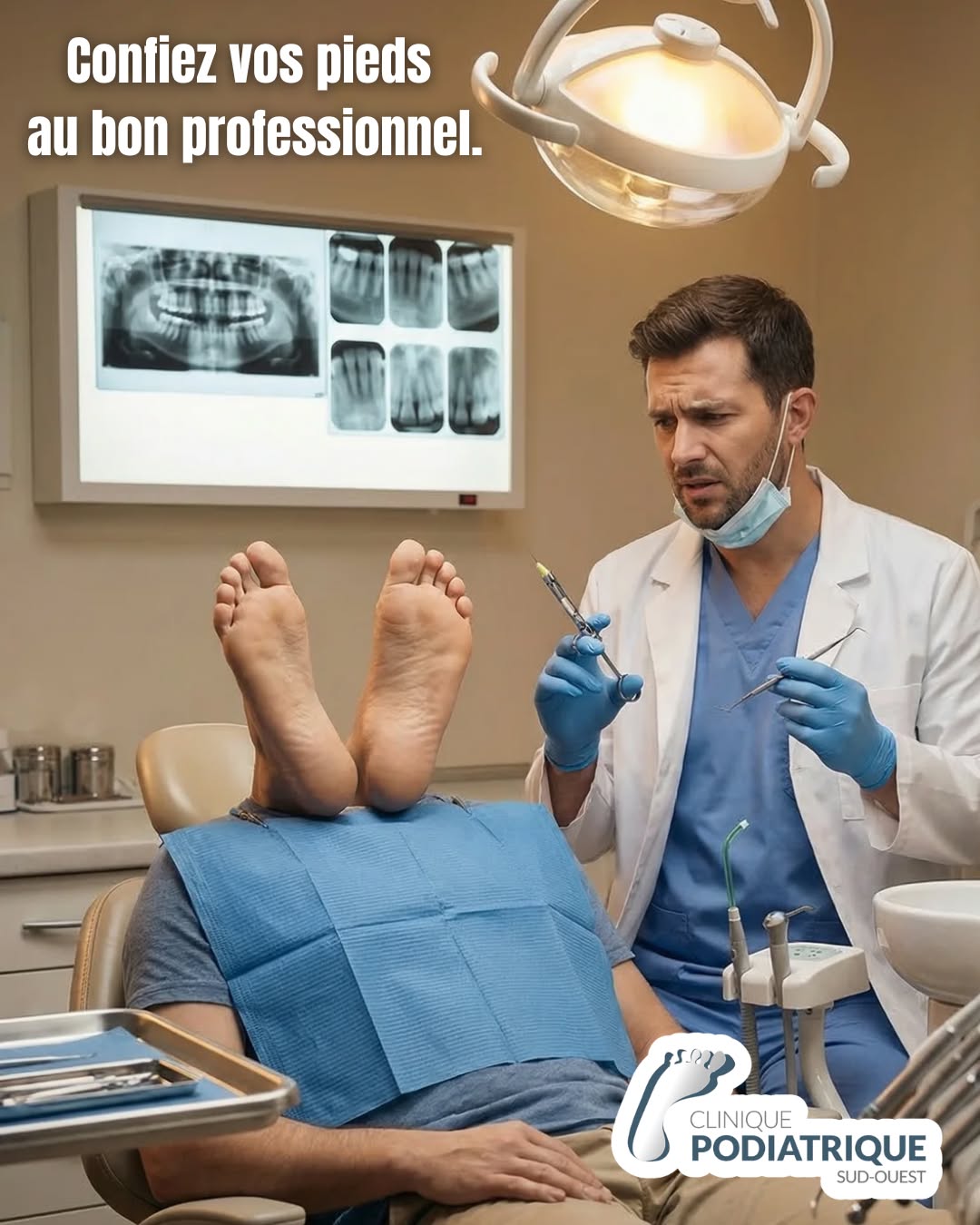 Clinique Podiatrique du Sud-Ouest Facebook ad: Consultez un podiatre