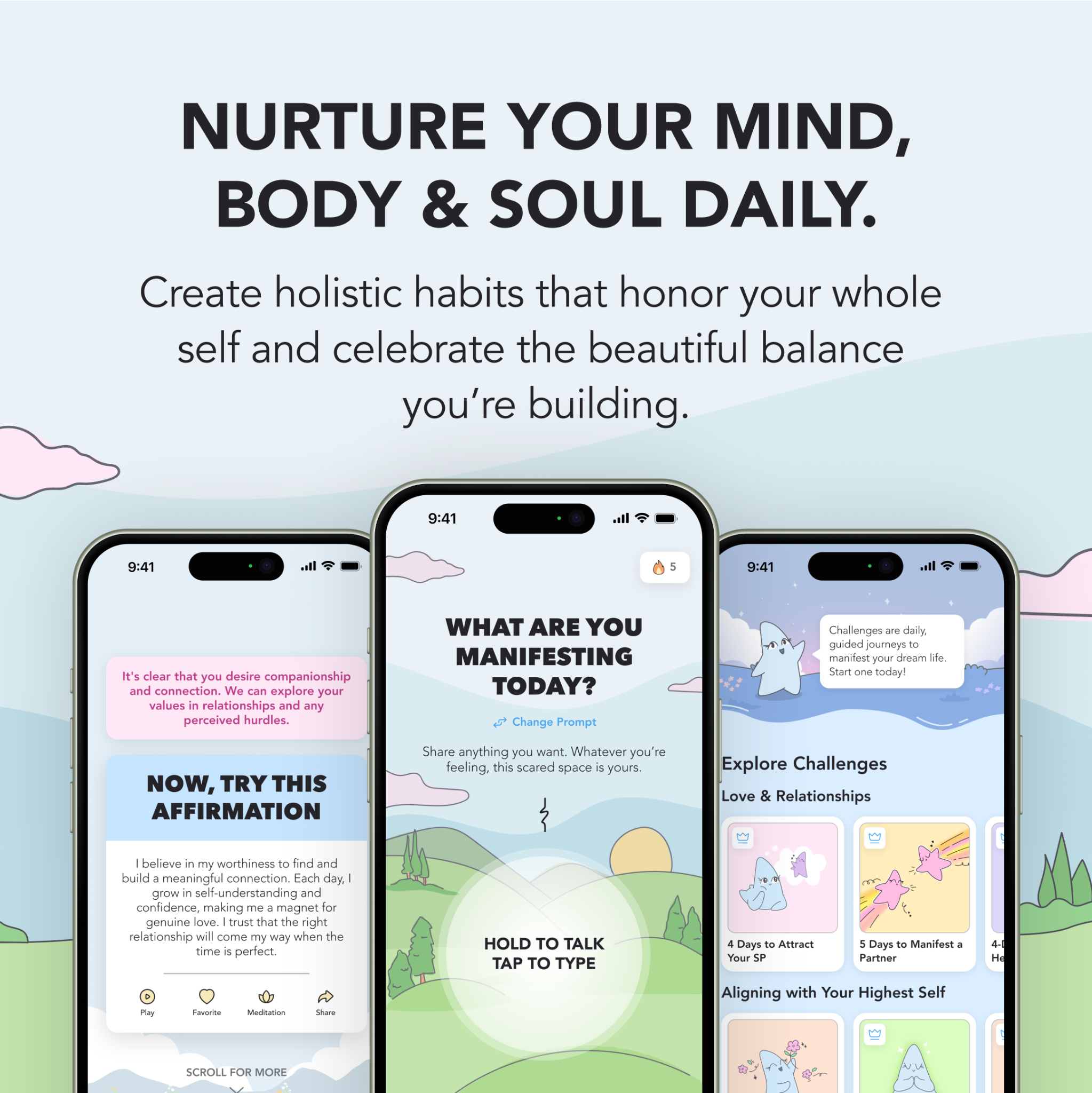 Manifest: 24/7 Therapy Facebook ad: Mirror Words for a Brighter Day