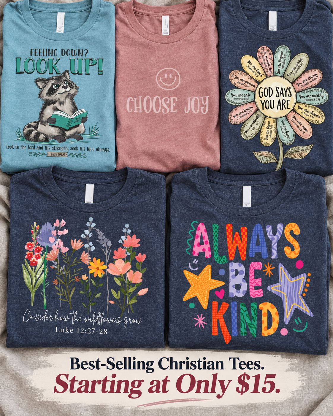 Love in Faith Facebook ad: T-Shirts Starting at $15