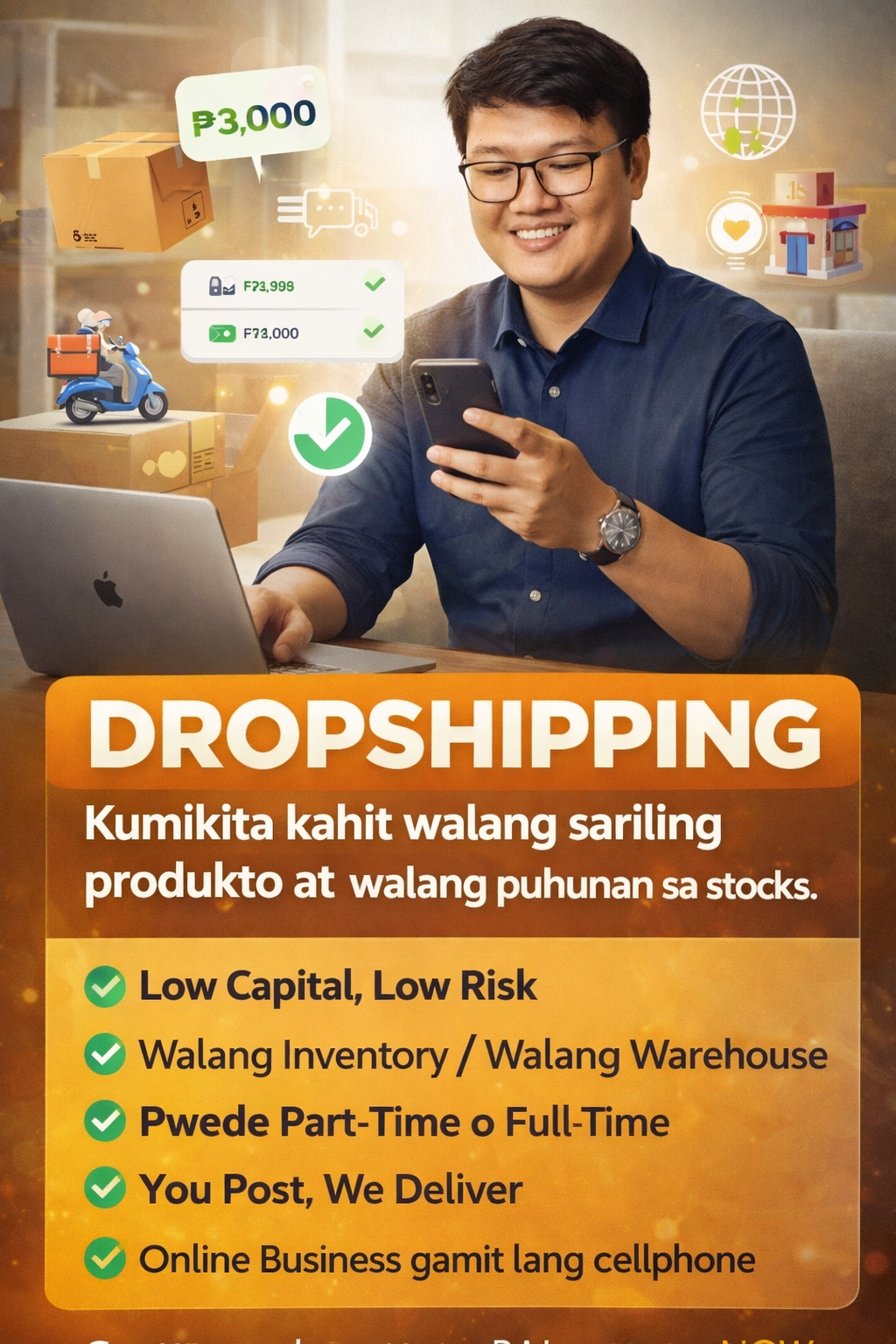 Automated Dropshipping Worldwide Facebook ad: Kumita Kahit Walang Puhunan sa Stocks!