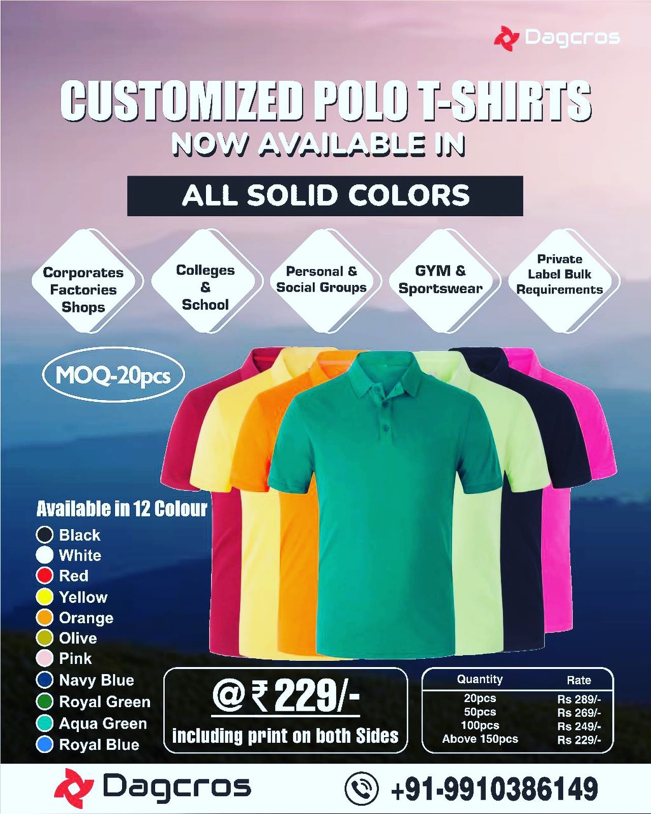 Dagcros Customized Clothing Facebook ad: Customised T-shirt