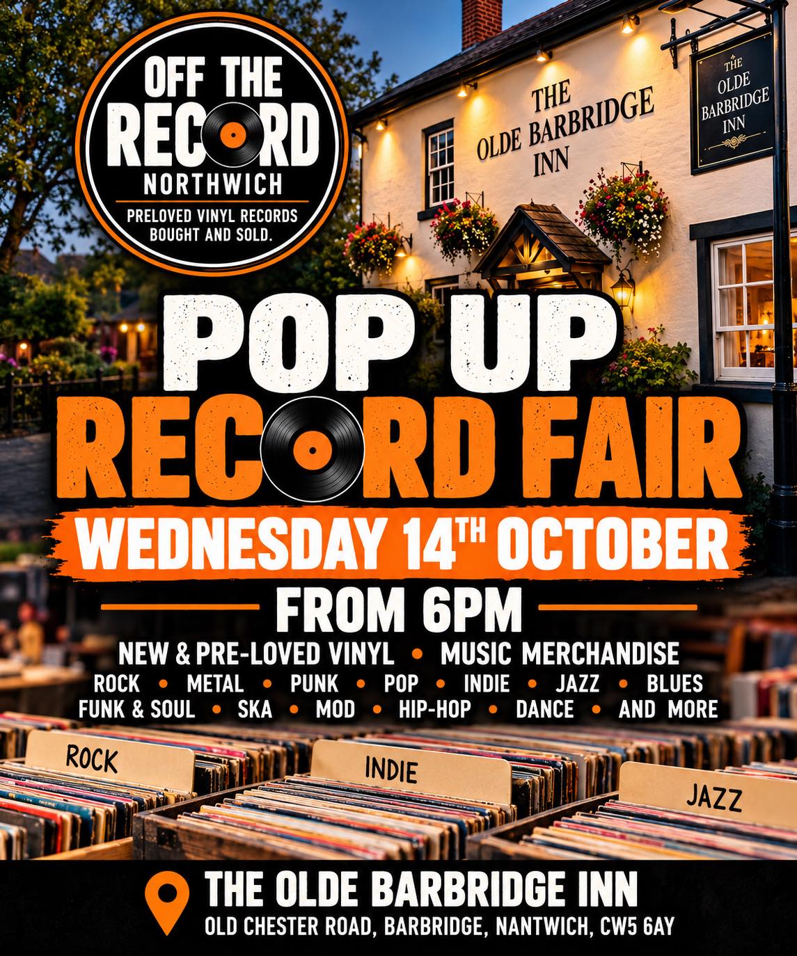 Off The Record Facebook ad: WE’RE BACK AT THE OLDE BARBRIDGE INN!
