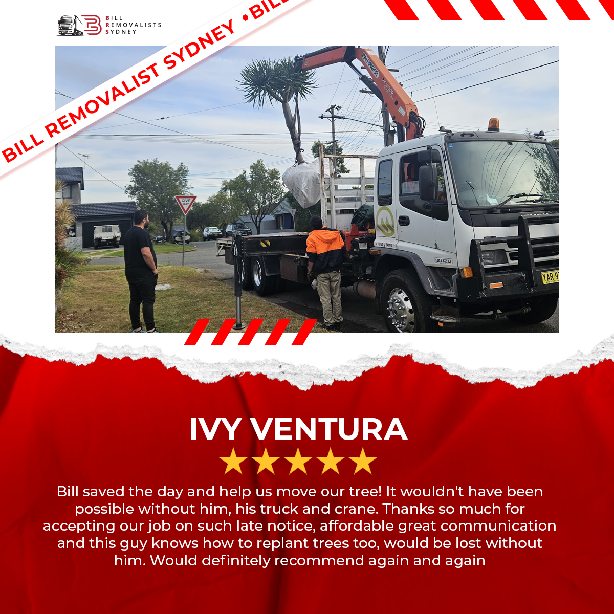 Bill Removalists Sydney Facebook ad
