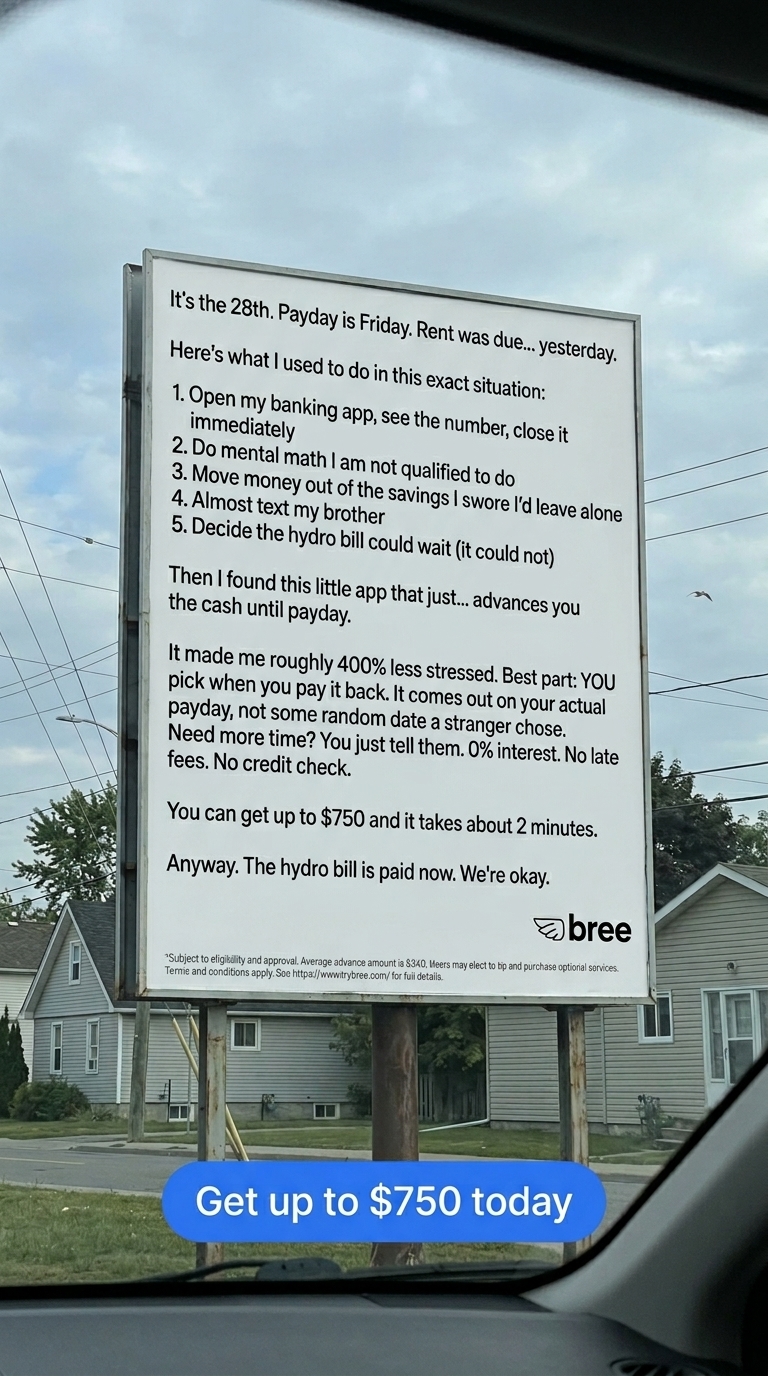 Bree App Facebook ad