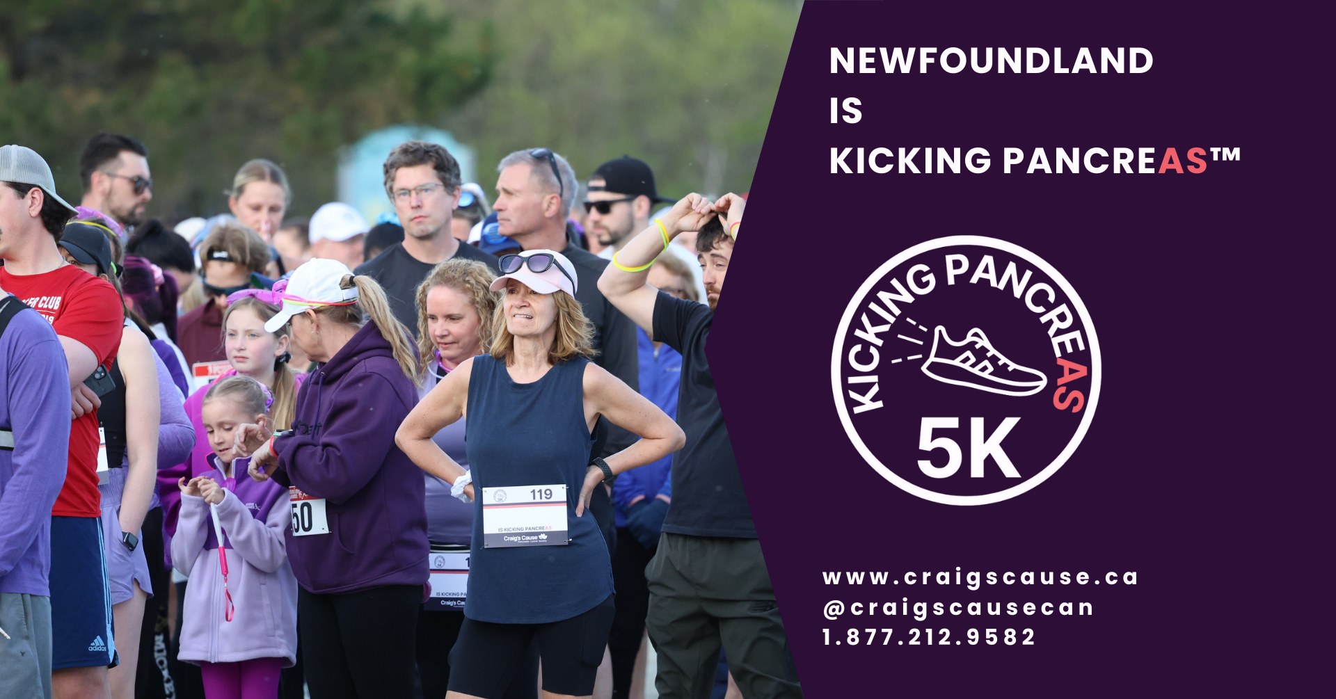 Craig's Cause Pancreatic Cancer Society Facebook ad: Kicking PancreAS 5K - St. John's, Newfoundland