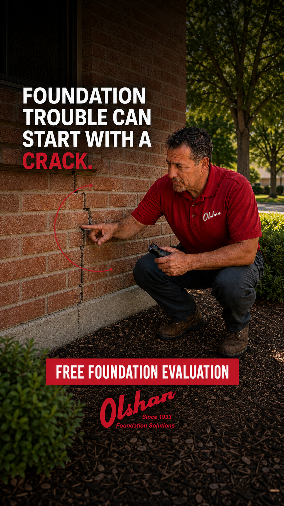 Olshan Foundation Repair Facebook ad