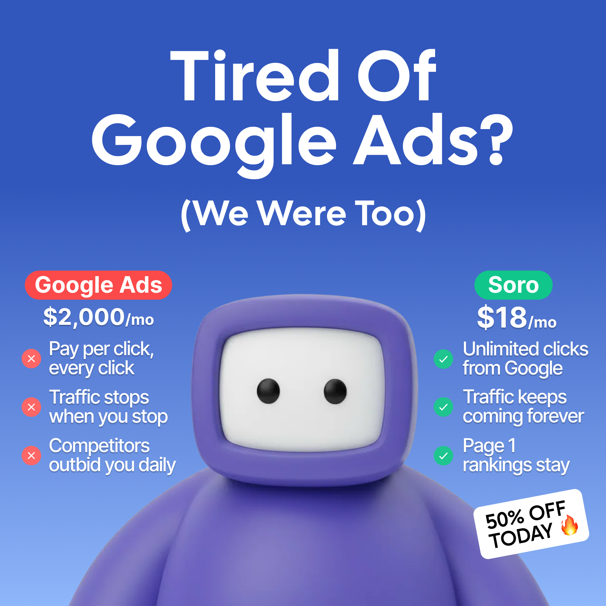 Soro SEO Facebook ad
