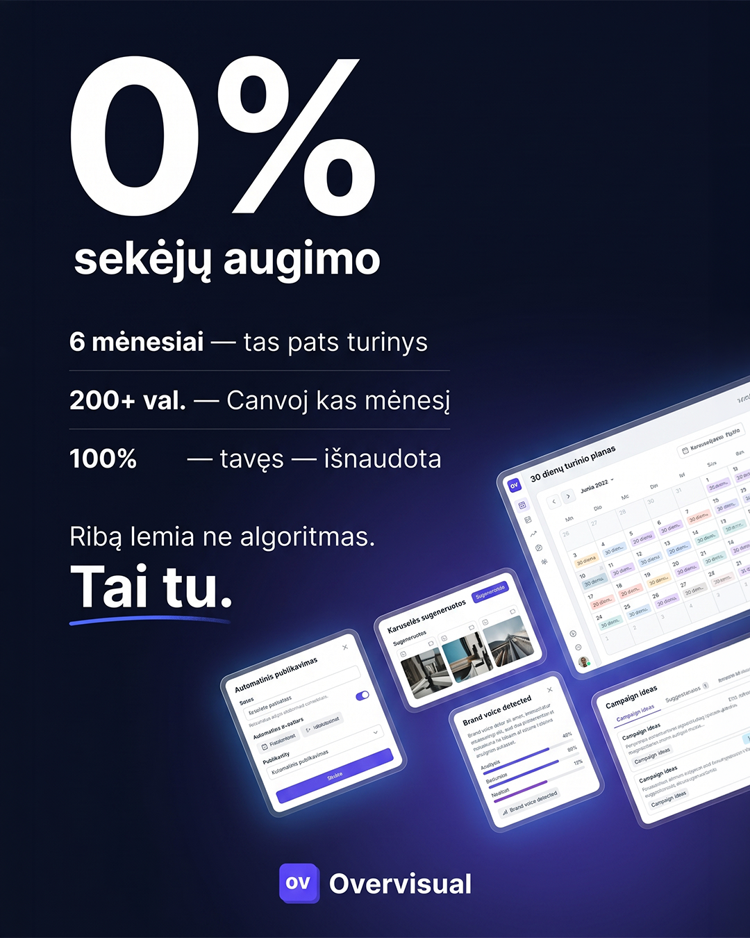Overvisual Facebook ad