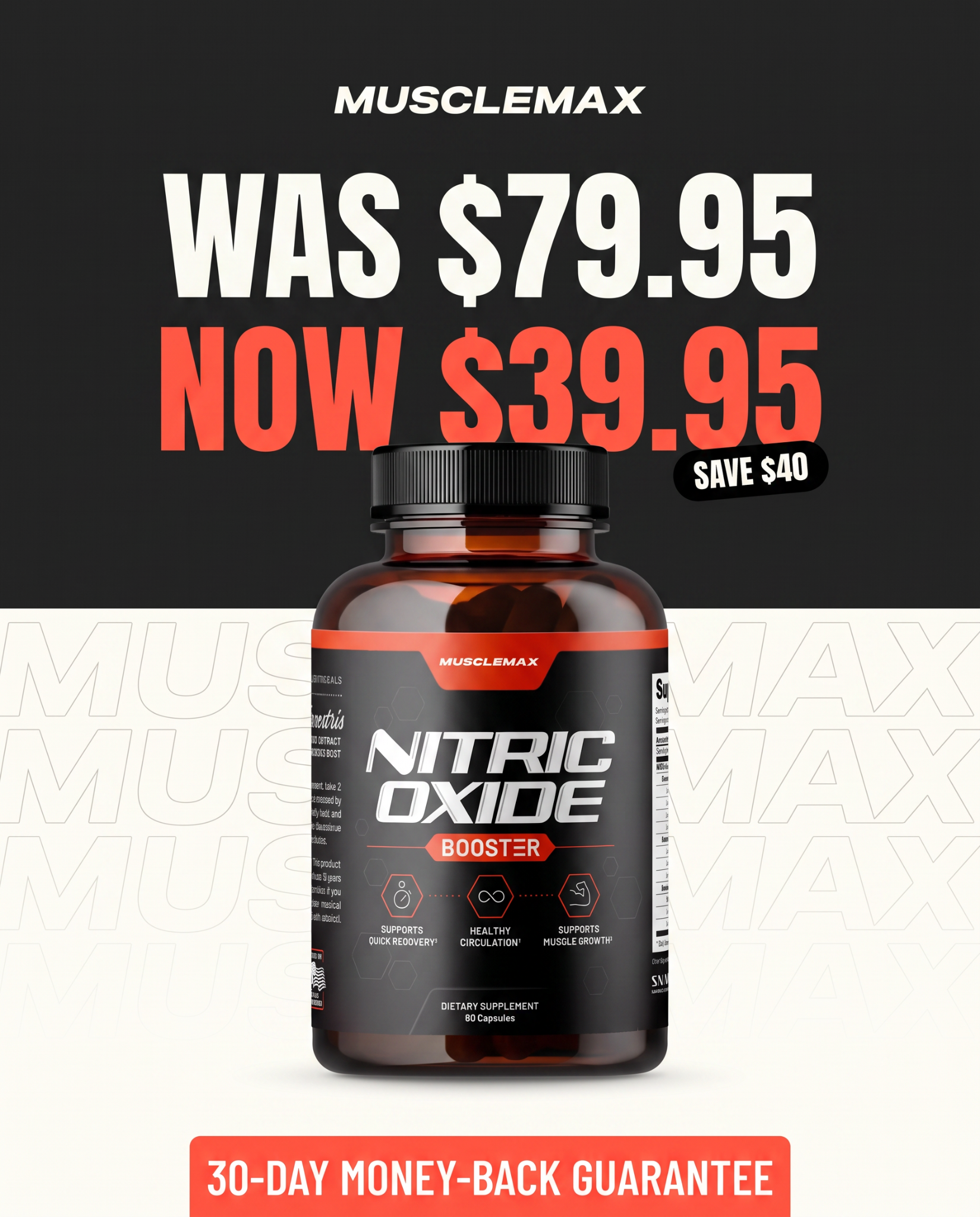 MuscleMax Nutrition Facebook ad