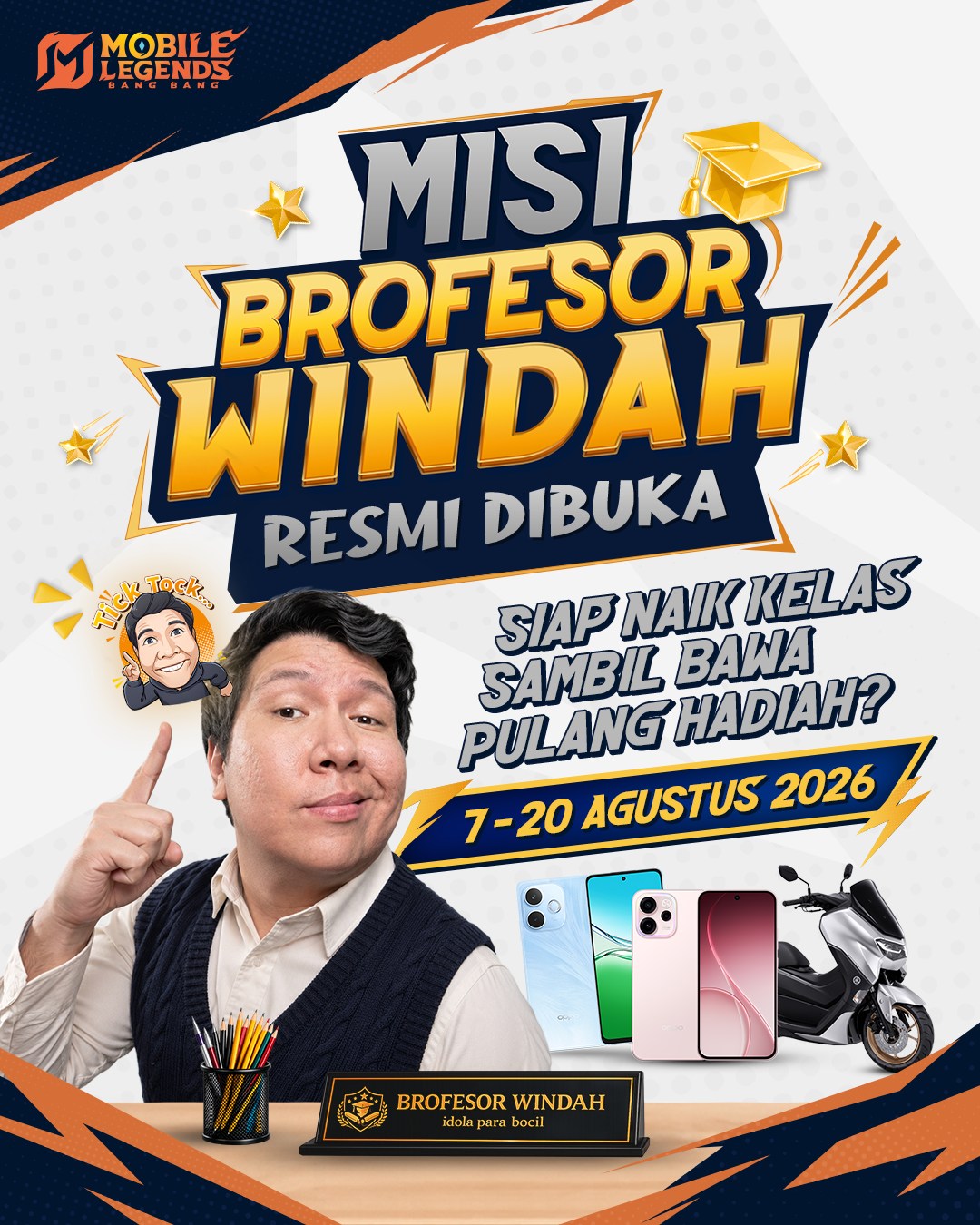 Mobile Legends: Bang Bang Facebook ad: ABSEN KELAS BROFESOR DIMULAI!