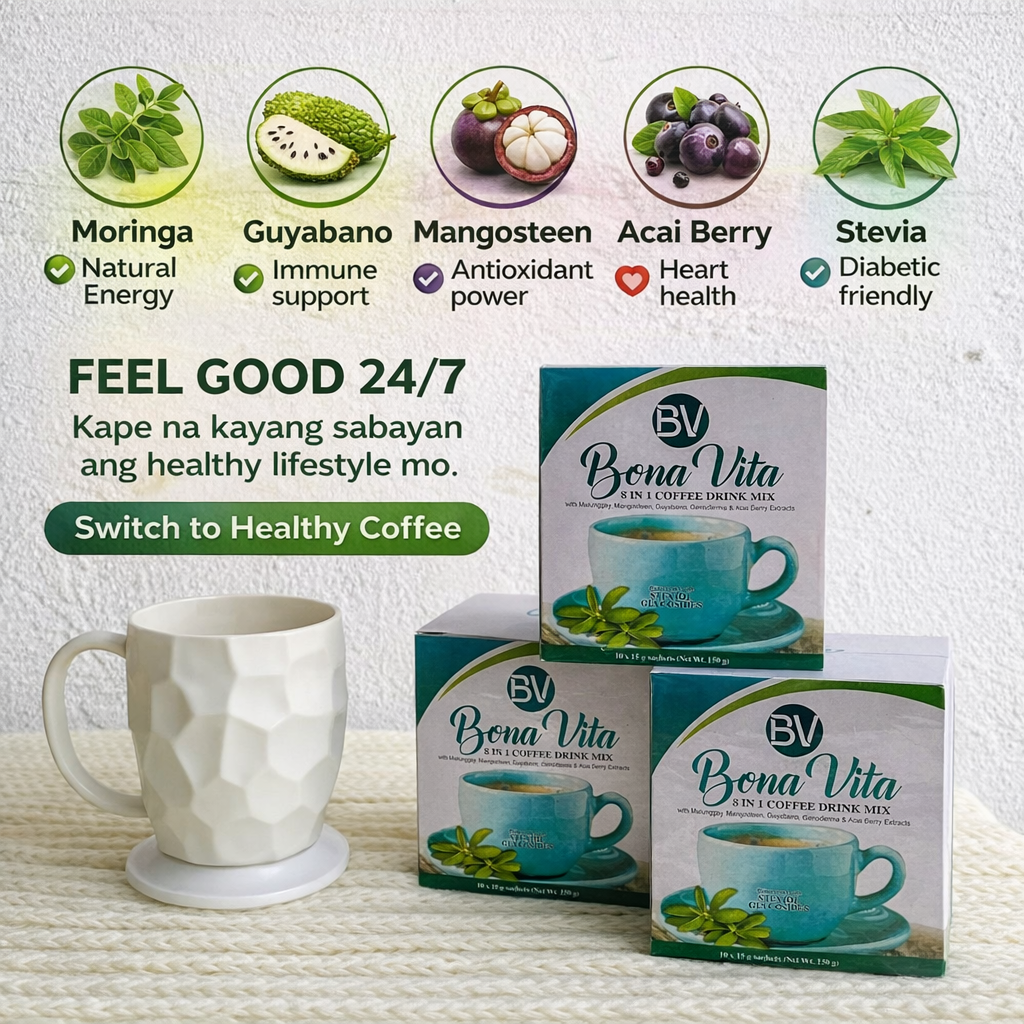 Bonavita Philippines Facebook ad: Healthy Coffee That Feels Good All Day