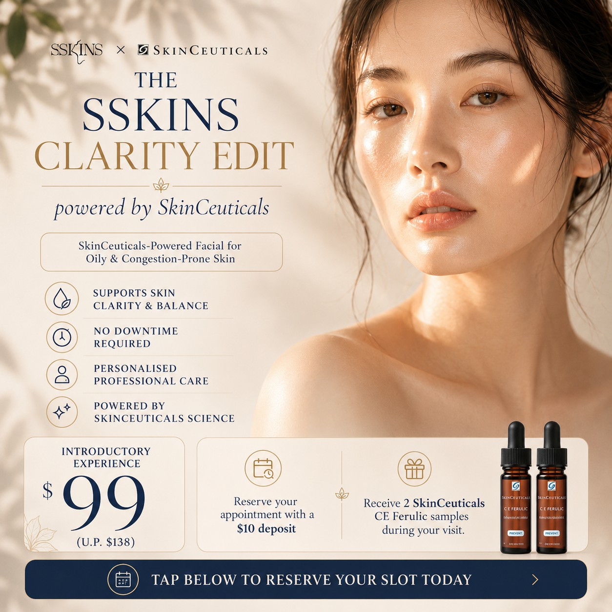 Sskins Facebook ad: Refresh & Rebalance Your Skin In 60 Minutes