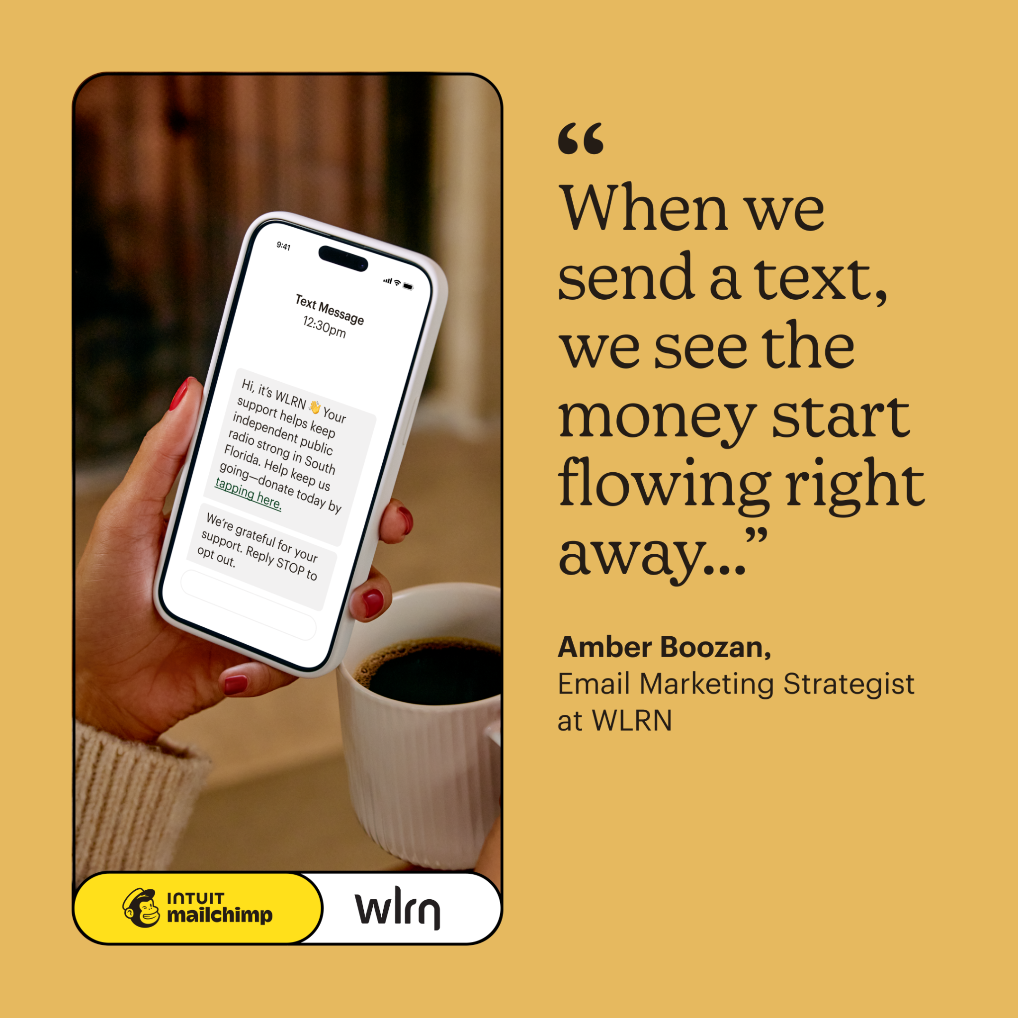 Intuit Mailchimp Facebook ad: Marketing for small biz