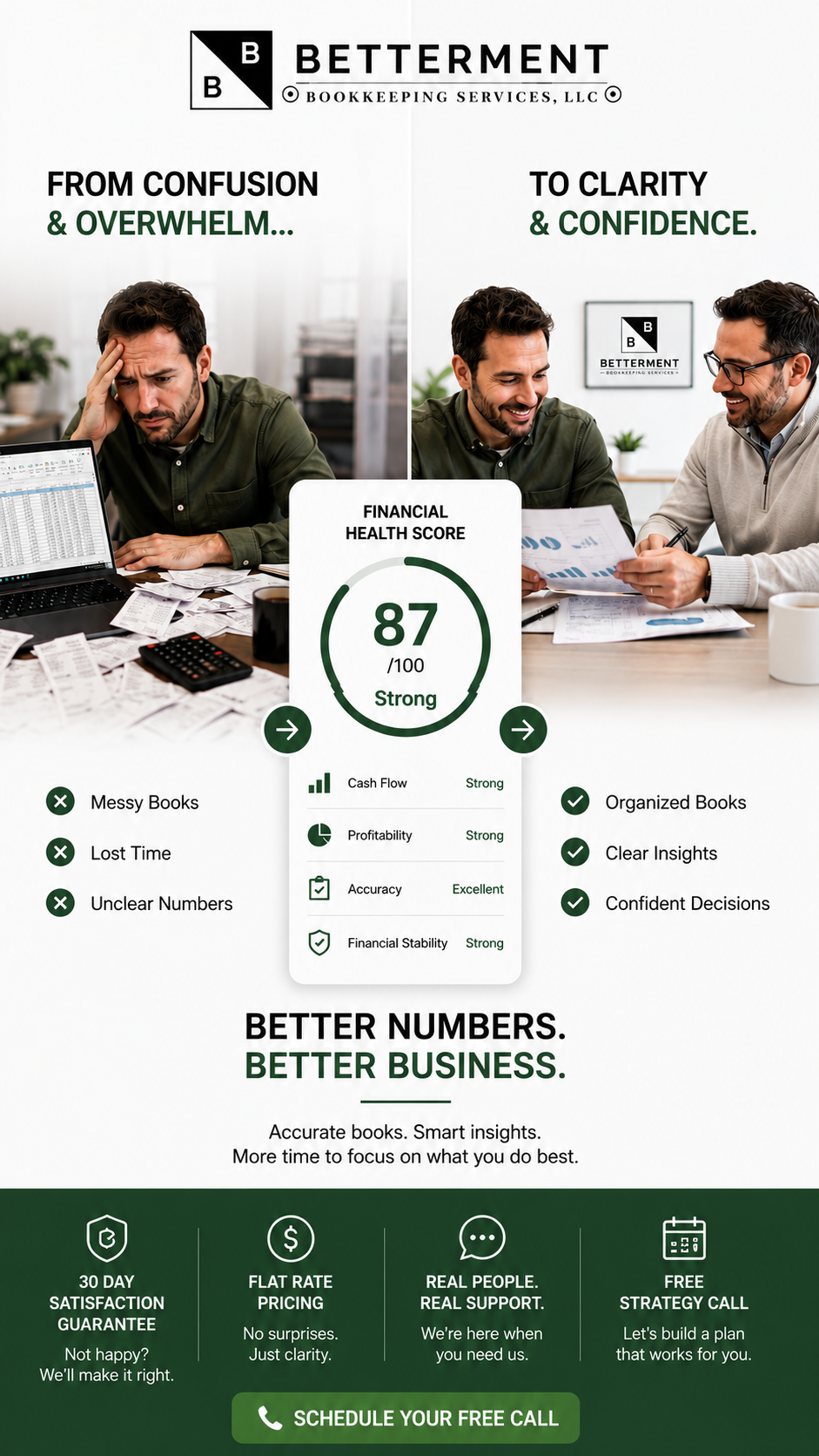 Betterment Bookkeeping Services Facebook ad from Jul 30, 2026