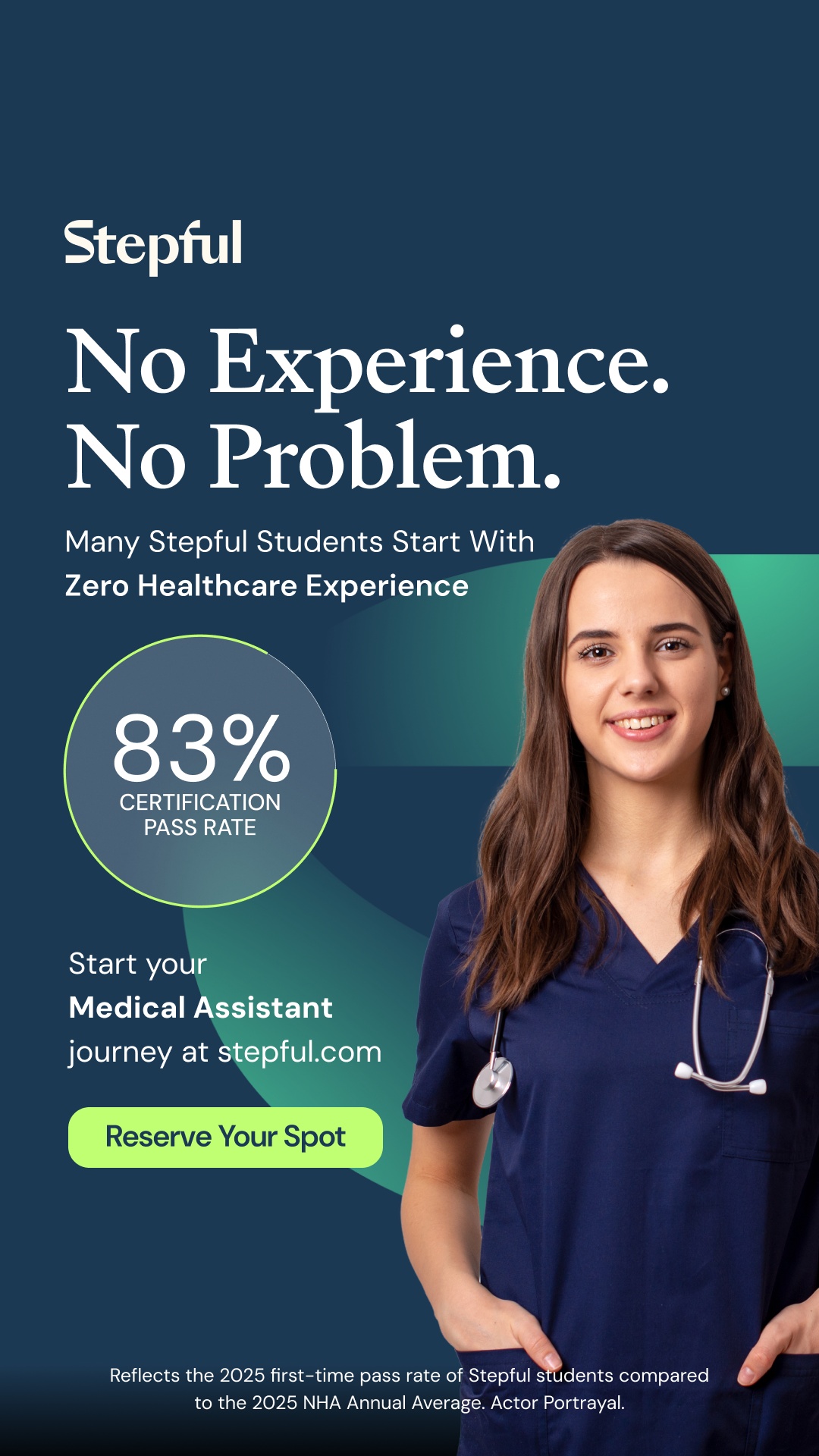 Stepful Facebook ad: Become a Medical Assistant Around Your Life