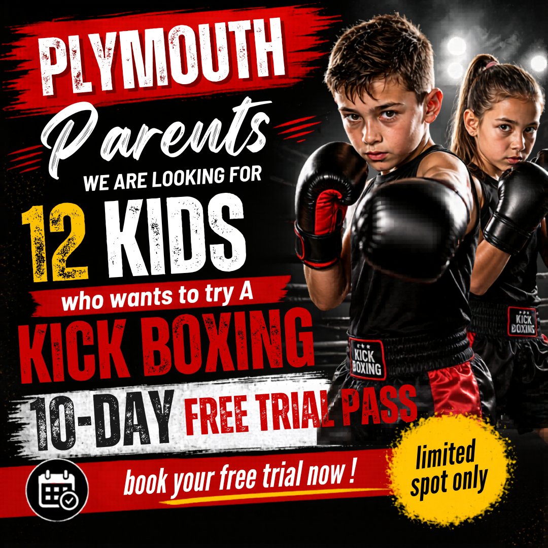 Gracie Barra Northville Facebook ad: 10-DAY FREE KICKBOXING Class For KIDS