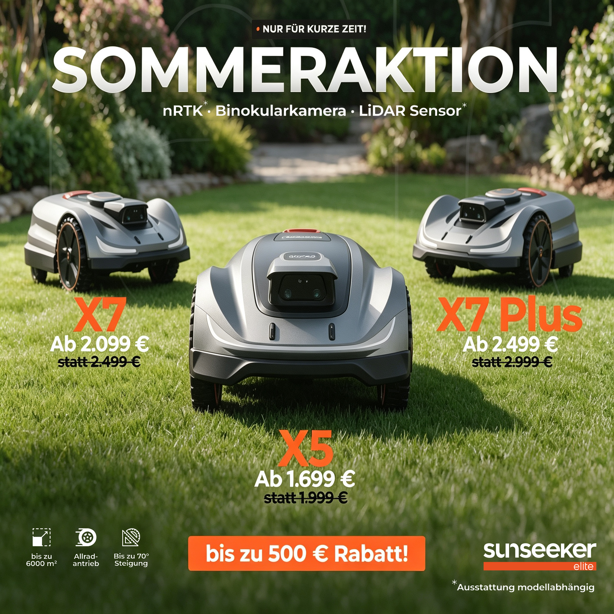 Sunseeker Elite Facebook ad: Über Kontakt direkt zur Wegbeschreibung.