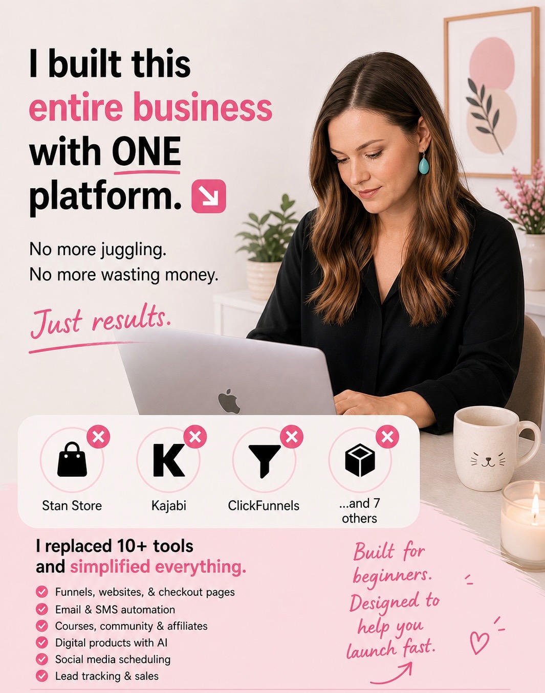 Tanya, Digital Product Strategist Facebook ad: Launch in a Weekend