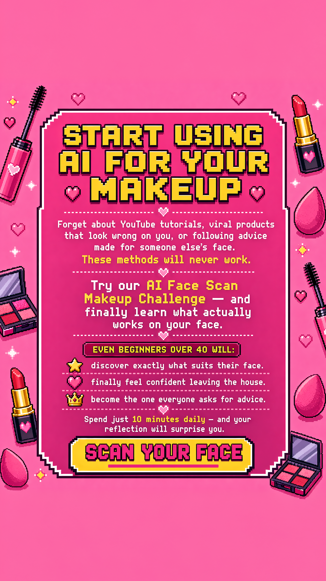 Luvly Makeup Facebook ad: Try Luvly NOW