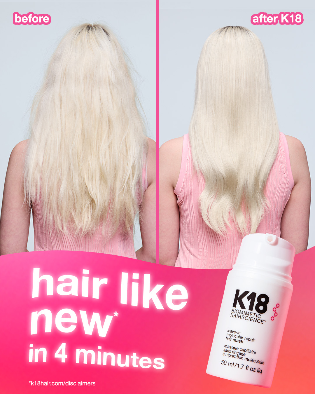 K18 Hair Facebook ad