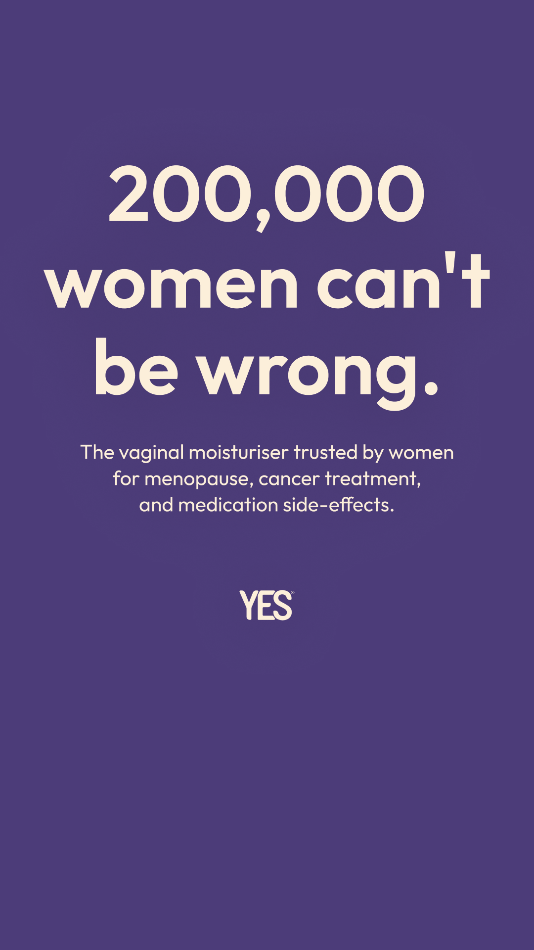 YES - The Organic Intimacy Company Facebook ad