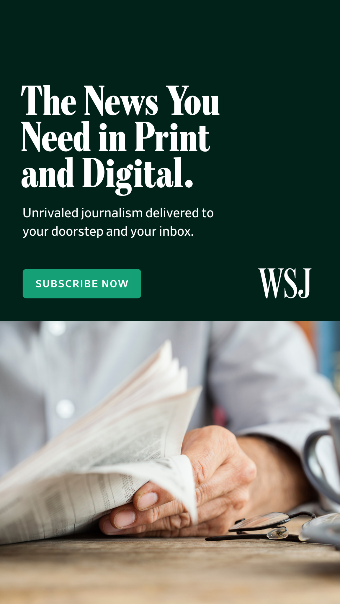 The Wall Street Journal Facebook ad