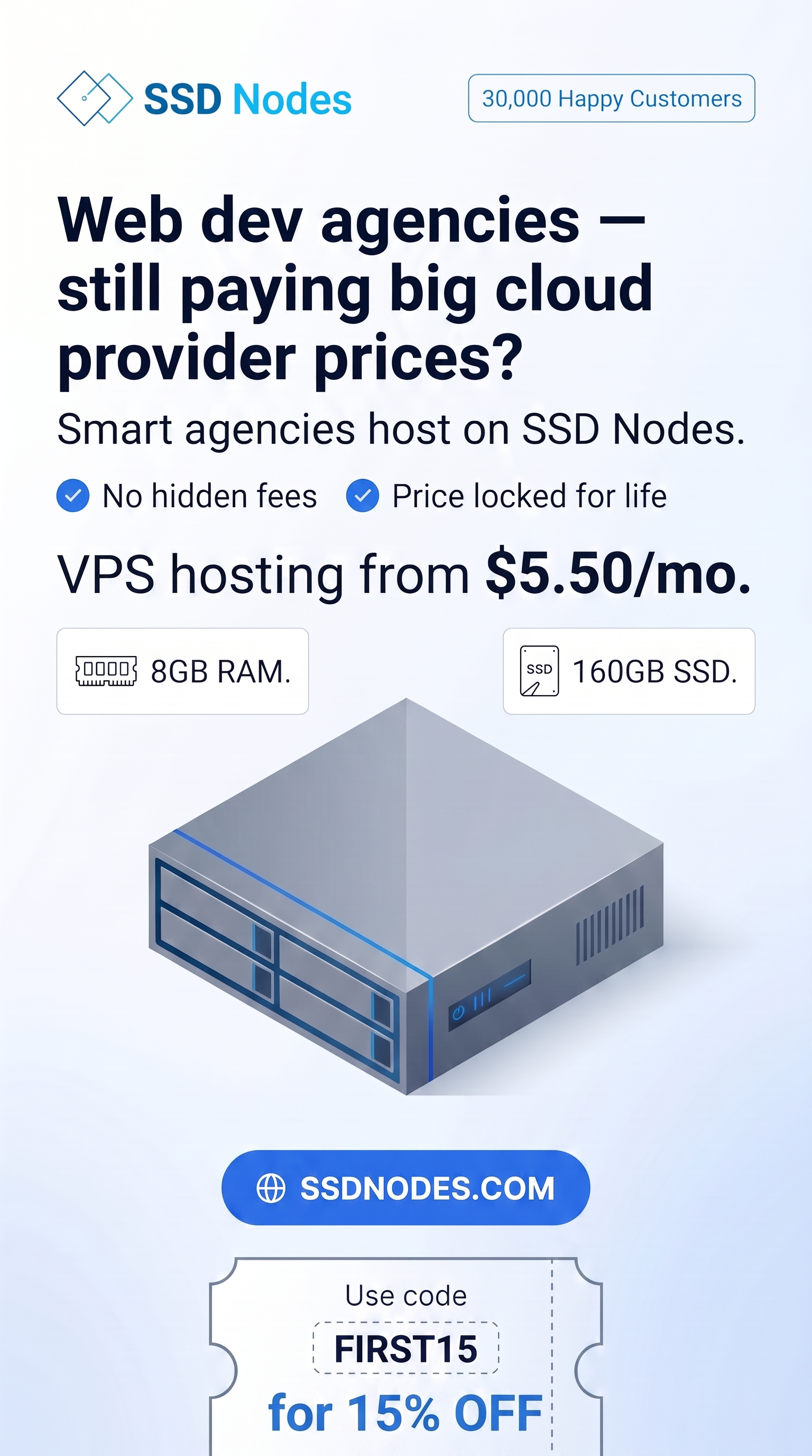 SSD Nodes Facebook ad