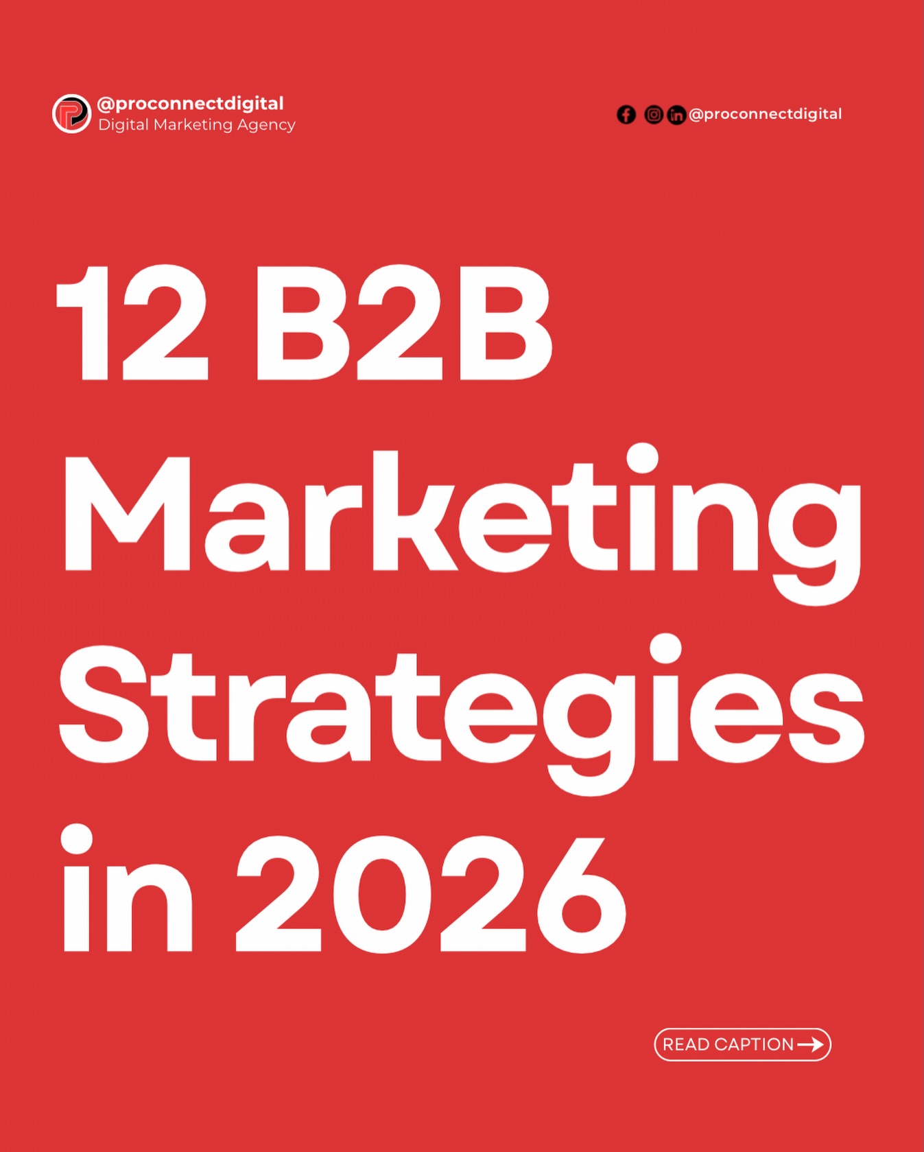 Proconnect Digital Facebook ad: 12 B2B Marketing Strategies That Will Matter in…