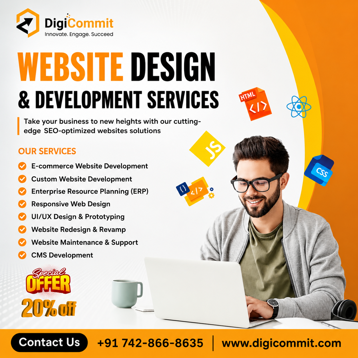 Digi Commit Facebook ad: Professional Websites That Grow Your Business