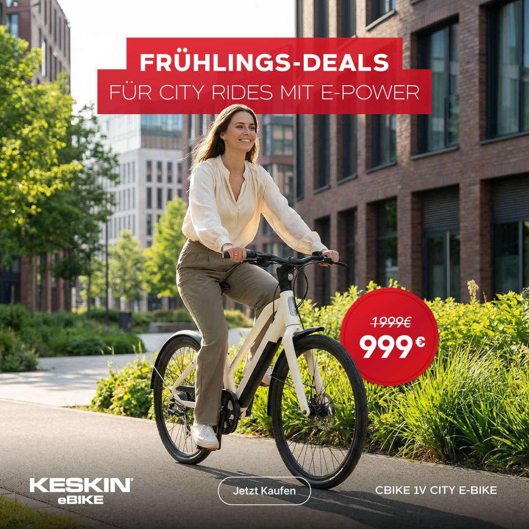 Keskin E-Bike Facebook ad: Spritkosten sparen, Zeit gewinnen!