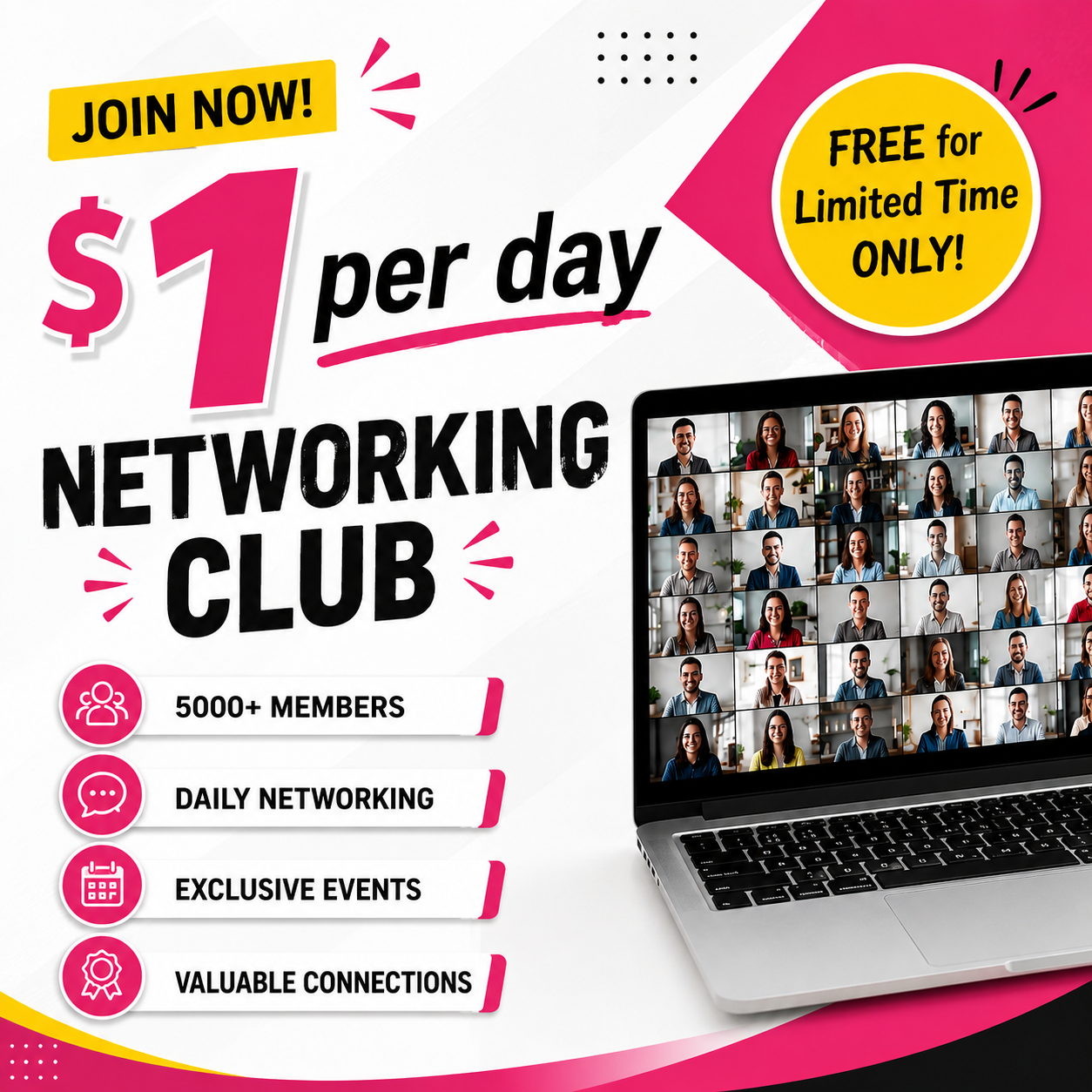 We Meet Wednesdays Facebook ad: FREE: Limited Time Only!