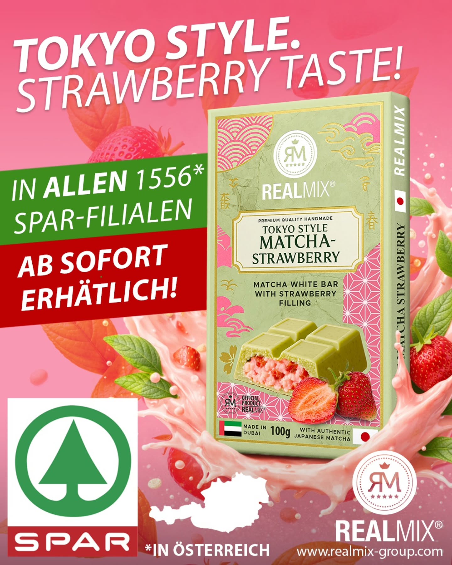 Realmix Beverage Facebook ad: REALMIX Tokyo Style Matcha Strawberry
