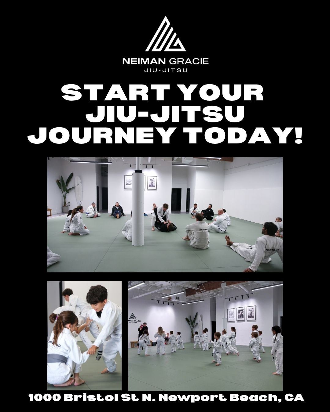 Neiman Gracie Jiu-Jitsu Academy Facebook ad: Book a free trial class