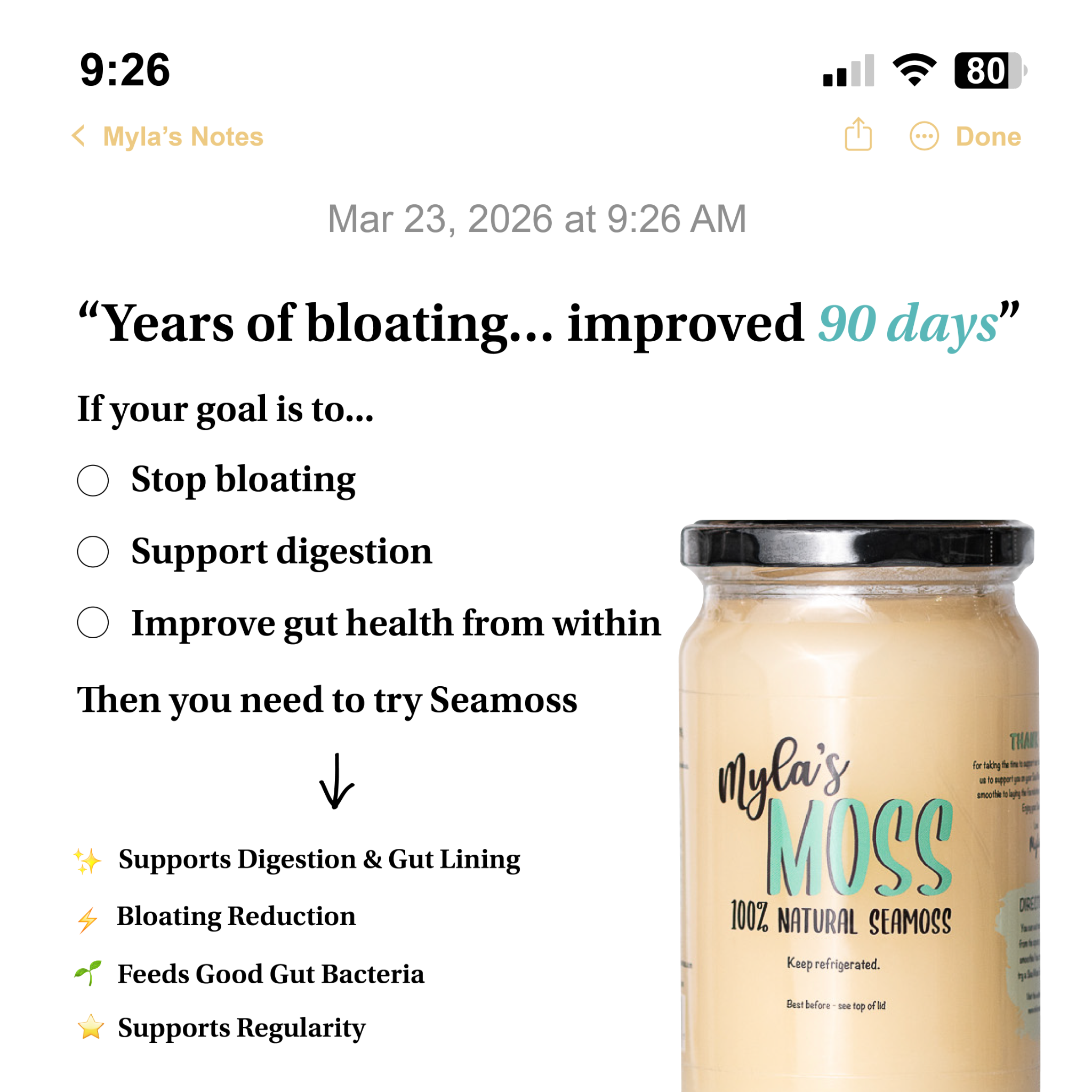 mylasmoss Facebook ad from Mar 30, 2026
