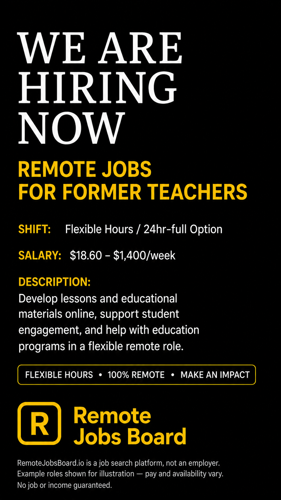 Remote Jobs Board - Work From Anywhere Facebook ad