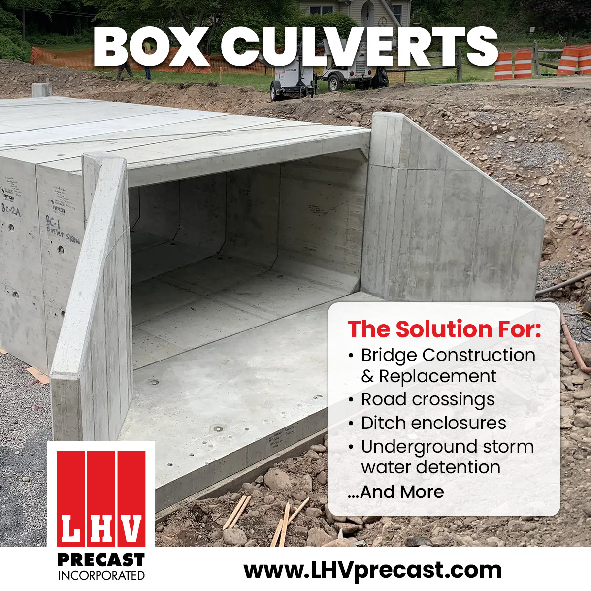 LHV Precast Inc. Facebook ad: Culverts - LHV Precast Incorporated
