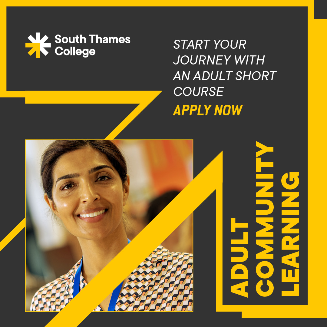 South Thames College Facebook ad: Gain New Skills for Work and Life