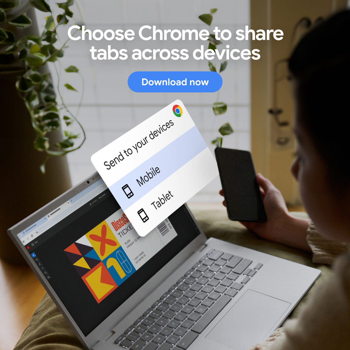 Google Chrome Facebook ad
