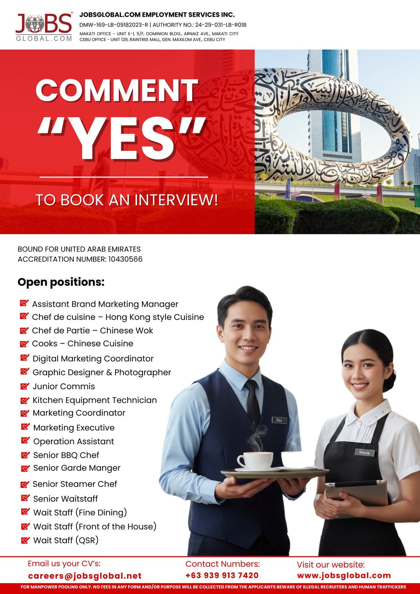 JobsGlobal.com Philippines Facebook ad