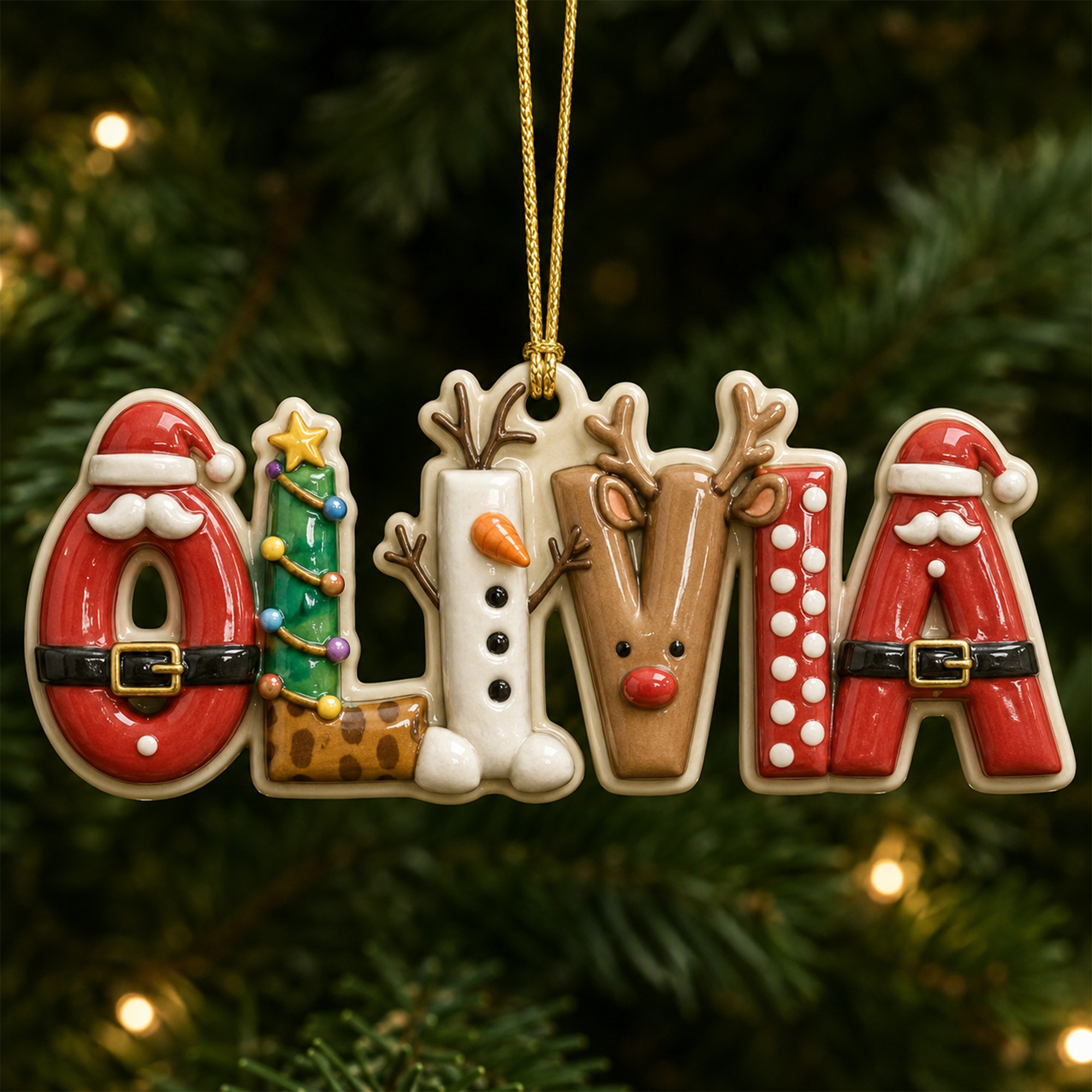 Gossby Custom Gifts Facebook ad: Make their Christmas tree truly theirs.
