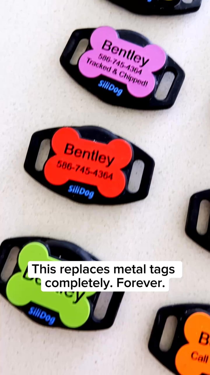 SiliDog Facebook ad: New Slide-On Tracker Tag, 25% Off