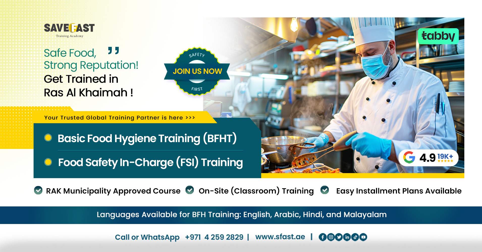 SaveFast Training Academy Facebook ad