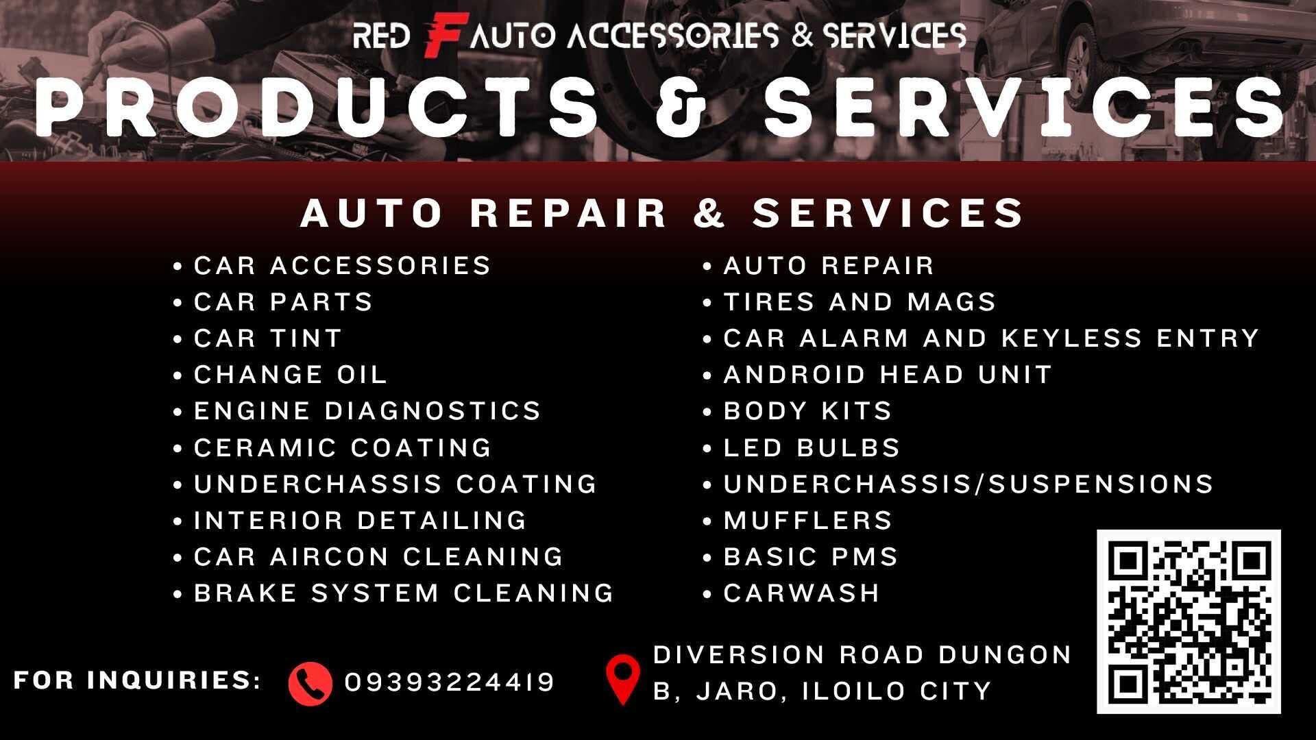 RED F Auto Accessories and Services Facebook ad: Your Car Deserves Expert Care, We’ve Got You…